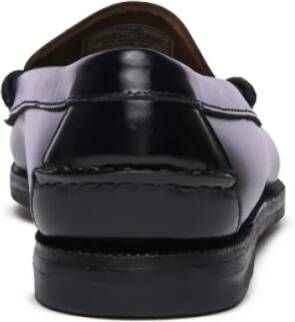 Sebago Zwarte Leren Penny Loafer Schoenen