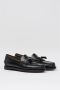 Sebago Zwarte Leren Kwast Slip-On Schoenen Black - Thumbnail 13