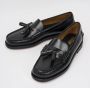 Sebago Zwarte Leren Kwast Slip-On Schoenen Black - Thumbnail 17