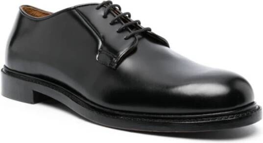 Sebago Zwarte Leren Veterschoenen voor Mannen