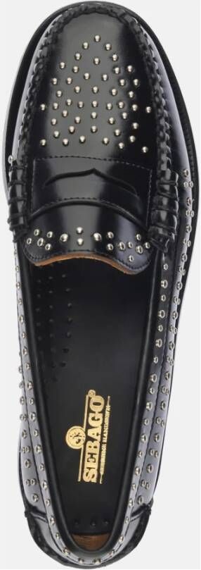 Sebago Zwarte Penny Loafer Schoenen Black Dames