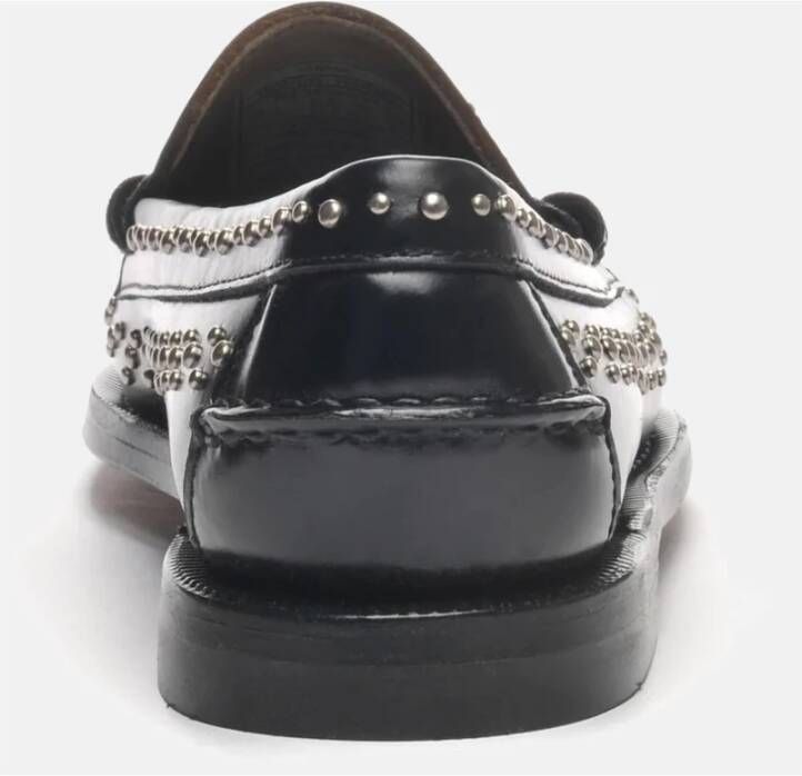 Sebago Zwarte Penny Loafer Schoenen Black Dames
