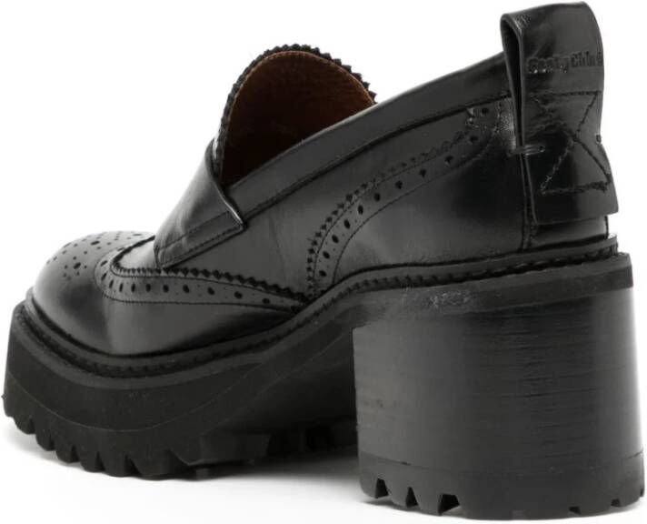 See by Chloé Aria Leren Loafers Black Dames