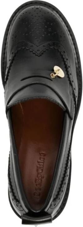 See by Chloé Aria Leren Loafers Black Dames