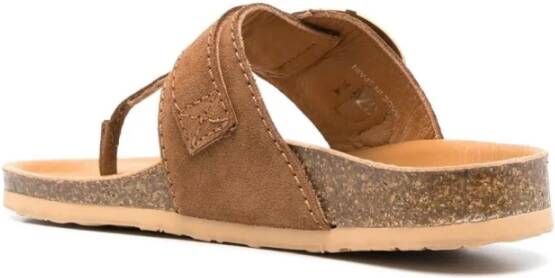 See by Chloé Bruine Casual Open Flats Muilezels Brown Dames