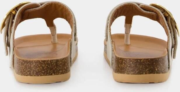 See by Chloé Chany Fussbett Mules Natuurlijk Leer Beige Dames