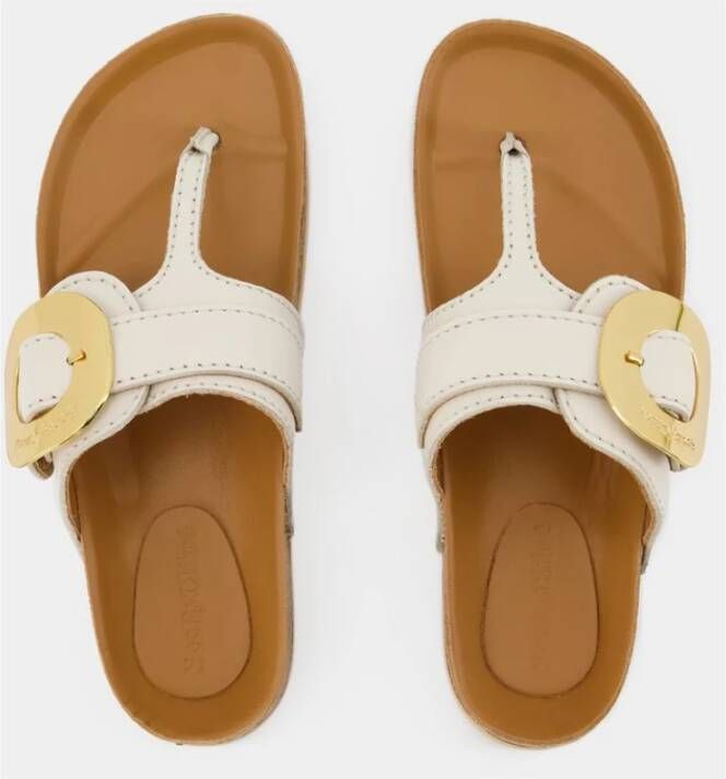 See by Chloé Chany Fussbett Mules Natuurlijk Leer Beige Dames