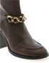 See by Chloé Mahe Booties Bruine Leren Enkellaarzen met Gouden Ketting Zwart Dames - Thumbnail 4