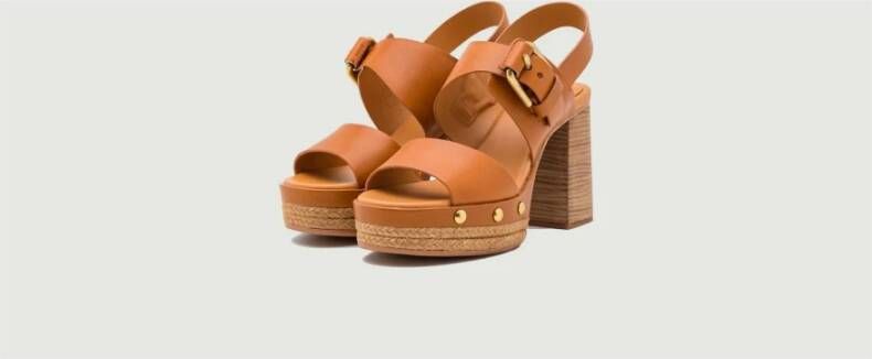 See by Chloé Joline Hoge Hak Sandalen Bruin Dames