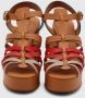 See by Chloé Multicolor Leren Hoge Hak Sandalen Bruin Dames - Thumbnail 2