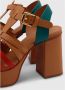 See by Chloé Multicolor Leren Hoge Hak Sandalen Bruin Dames - Thumbnail 4