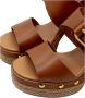 See by Chloé Bruine Klomp Sandalen met Verstelbare Band Bruin Dames - Thumbnail 15