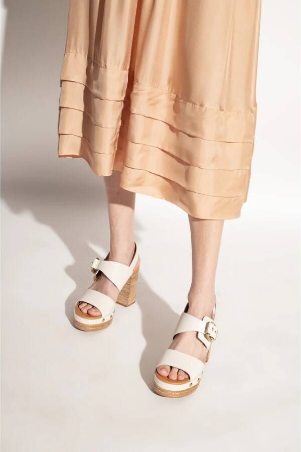 See by Chloé Hoge hiel sandalen Beige Dames