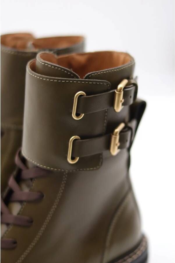 See by Chloé Lace-up Boots Gray Dames