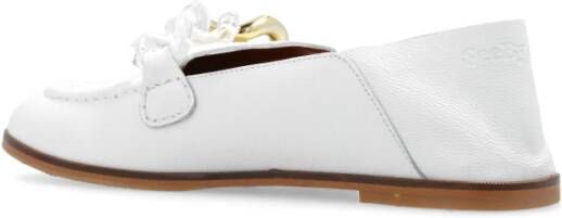 See by Chloé Monyca leren loafers White Dames