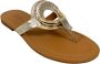 See By Chloé Hana Teenslippers Zomer slippers Dames Goud - Thumbnail 6