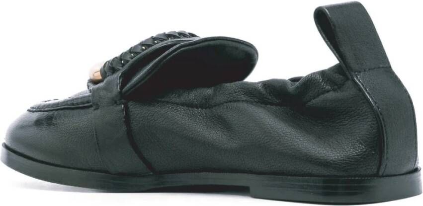 See by Chloé Zwarte Leren Loafers voor Dames