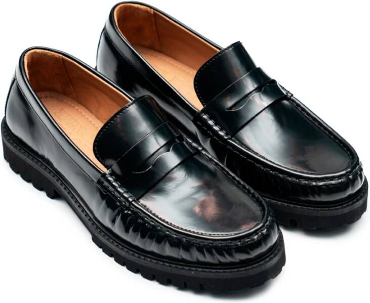 Selected Homme Moderne Penny Loafers met Rubberen Zool Black Heren