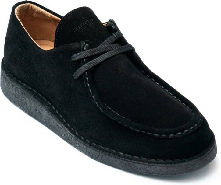 Selected Homme Suède Moc-Toe Lage Schoenen Black Heren