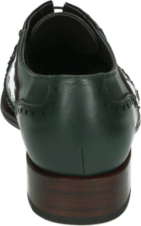 Sendra Groene Leren Zakelijke Schoenen