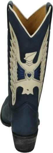 Sendra Western Blauw Nubuck Leren Laarzen