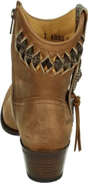 Sendra Western Dameslaars Cognac Nubuck Laars