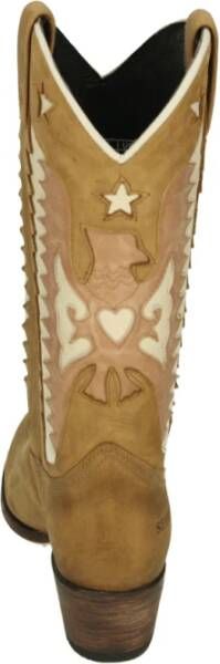 Sendra Western Dameslaars Cognac Nubuck Laars