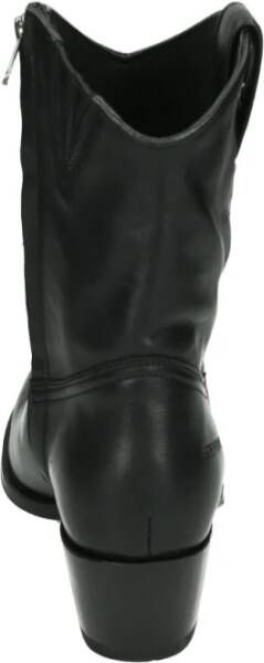 Sendra Western Dameslaars in Zwart Nubuck