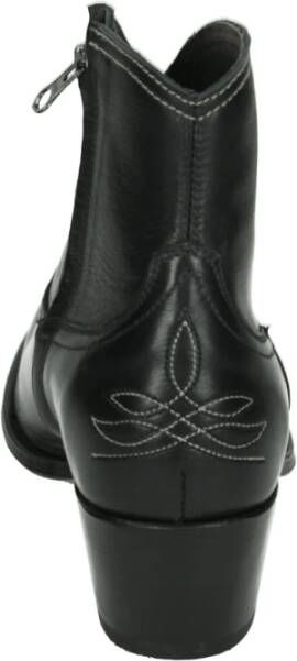 Sendra Western Leren Laars Zwart