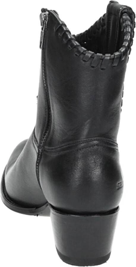 Sendra Western Zwarte Leren Laars