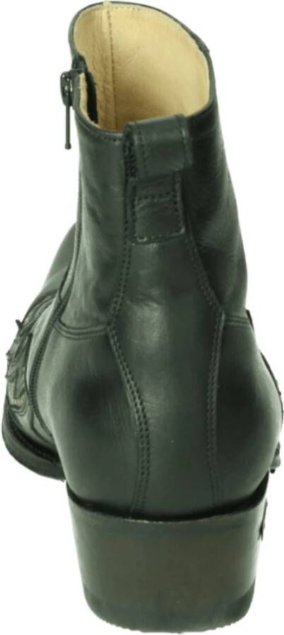 Sendra Zwarte Leren Herenlaarzen