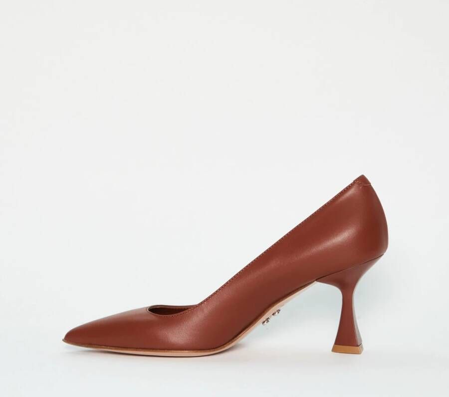 Sergio Levantesi Bruine Leren Pumps 75mm Hak