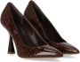 Sergio Levantesi Bruine Pump met Krokodillenprint en Glanzende Afwerking Bruin Dames - Thumbnail 2