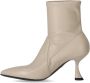 Sergio Levantesi Crème Hak Enkellaars Elastisch Bovenwerk Beige Dames - Thumbnail 4