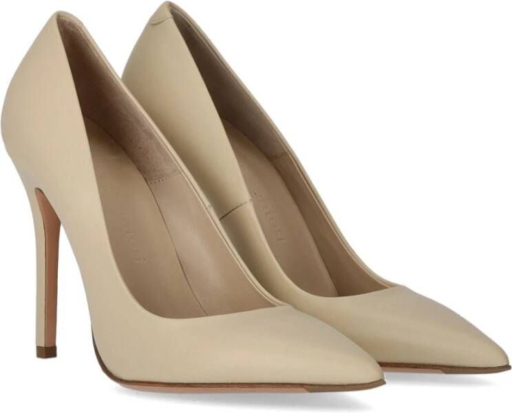 Sergio Levantesi Crèmekleurige Leren Stiletto Pump Beige Dames