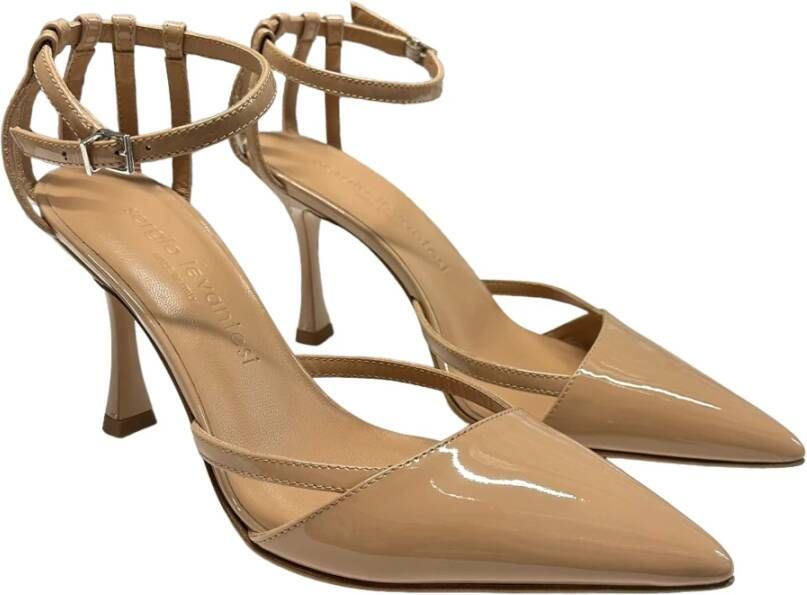 Sergio Levantesi Enkelband lak sandalen 10cm hak Pink Dames