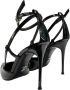 Sergio Levantesi Enkelband Lakleren Stiletto Sandalen Black Dames - Thumbnail 4