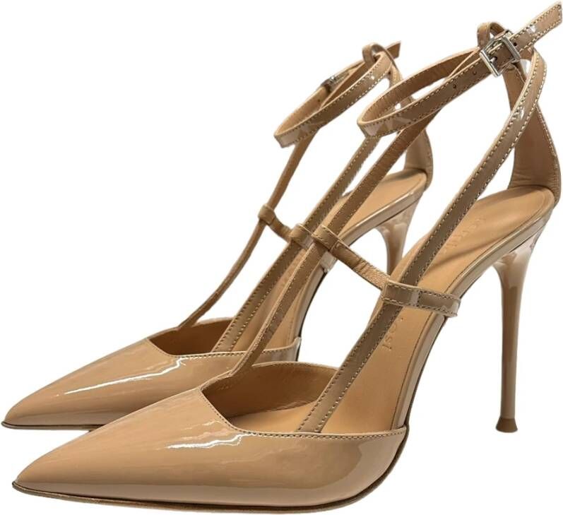 Sergio Levantesi Enkelband Lakleren Stiletto Sandalen Pink Dames