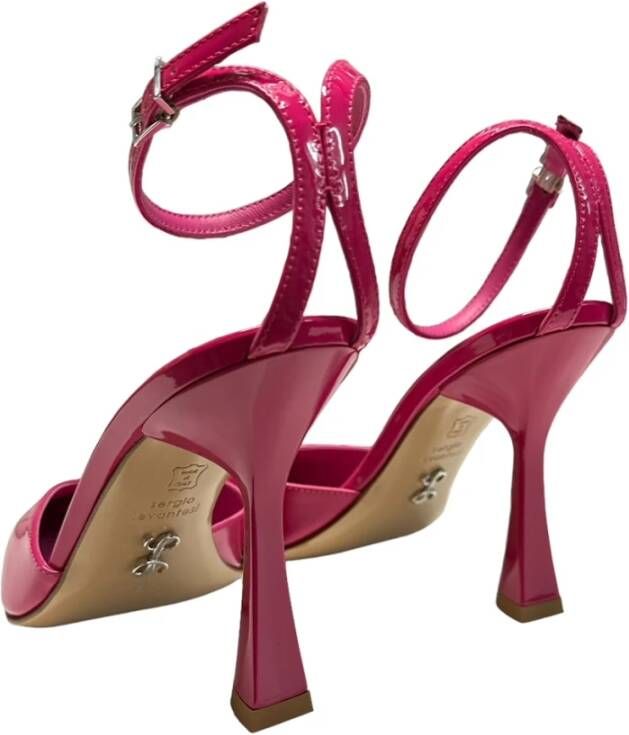 Sergio Levantesi Enkelband Polyester Sandalen Pink Dames