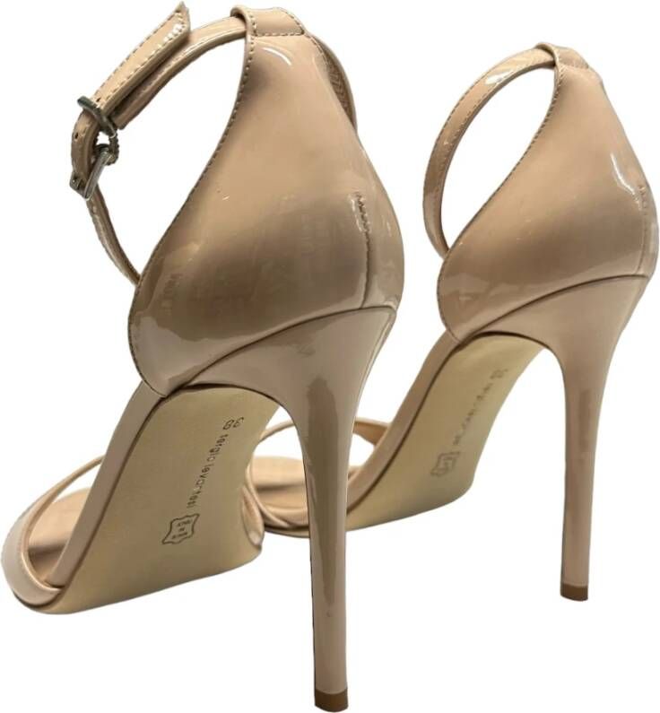 Sergio Levantesi Lak Enkelband Sandalen Pink Dames