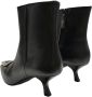 Sergio Levantesi Leren enkellaarzen met zilveren accessoire Black Dames - Thumbnail 2