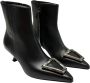 Sergio Levantesi Leren enkellaarzen met zilveren accessoire Black Dames - Thumbnail 3