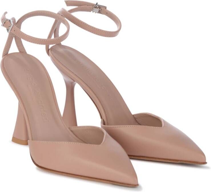 Sergio Levantesi Maybe Beige Leren Pumps met Verstelbare Enkelband