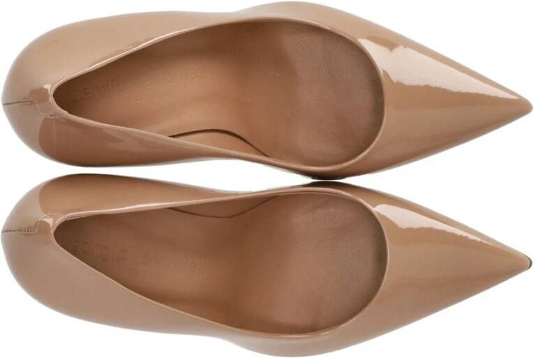 Sergio Levantesi Nude Lakleren Pumps met Puntige Neus