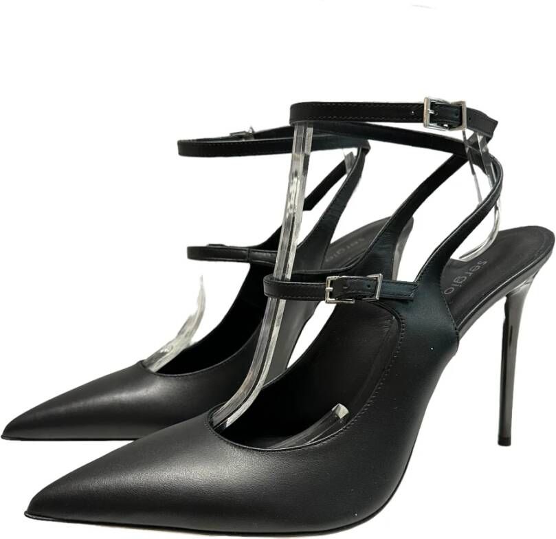 Sergio Levantesi Polyester sandalen met enkelarmband Black Dames