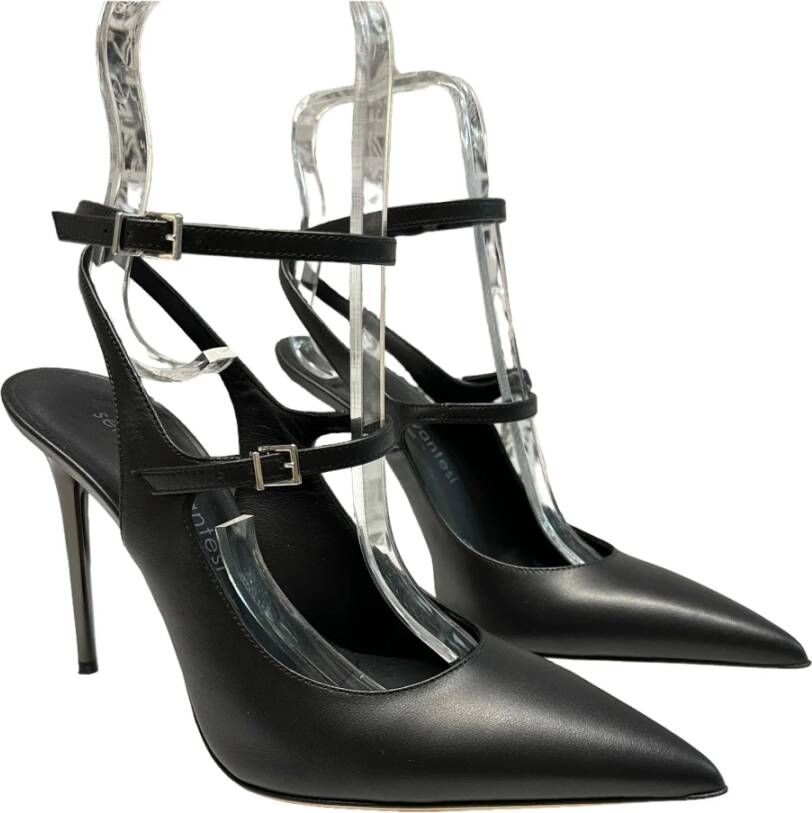 Sergio Levantesi Polyester sandalen met enkelarmband Black Dames