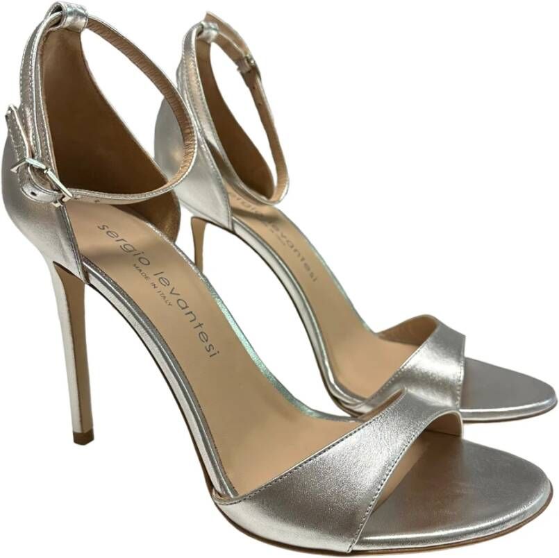 Sergio Levantesi Polyester Sandalen met Enkelband Gray Dames