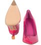 Sergio Levantesi Fuchsia Leren Hoge Hak Pumps Pink Dames - Thumbnail 5