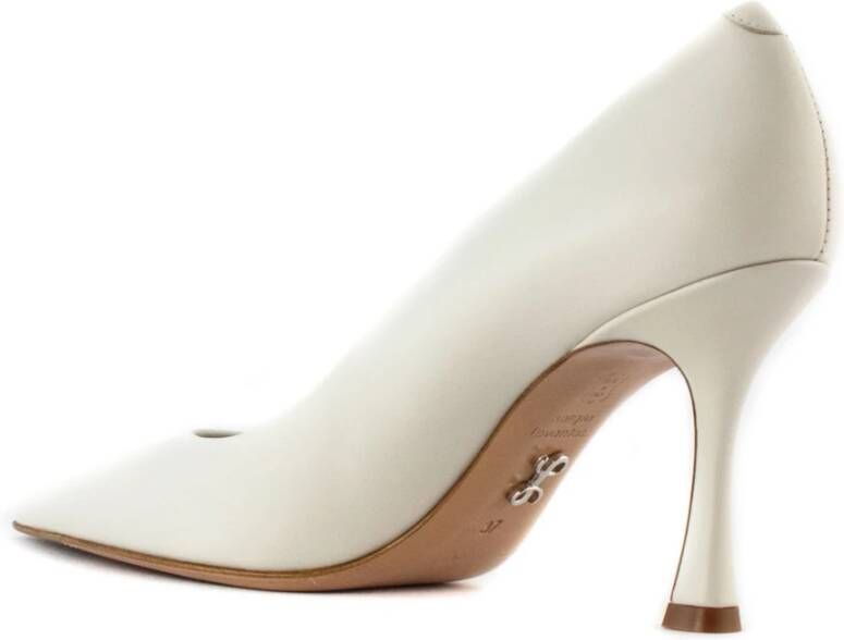 Sergio Levantesi Puntige Witte Leren Donna Pumps White Dames