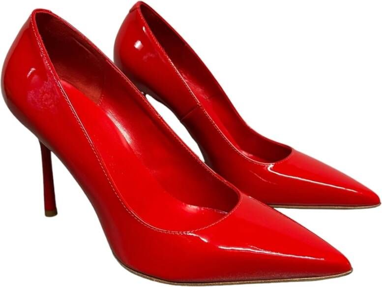 Sergio Levantesi Rode lakleren hoge hak pumps Red Dames